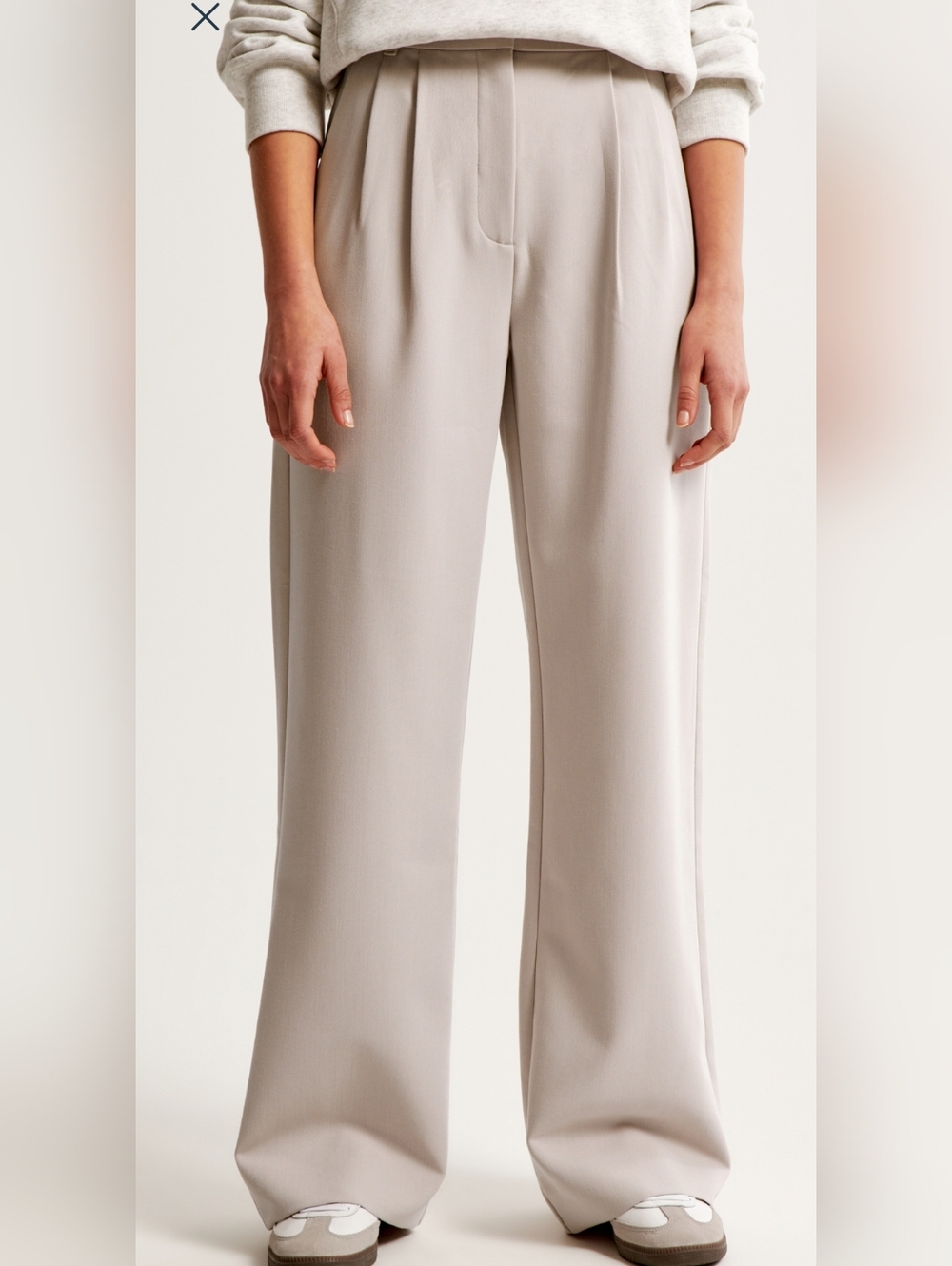 A&F Sloane Tailored Wide Leg Pant Curve Love 33L